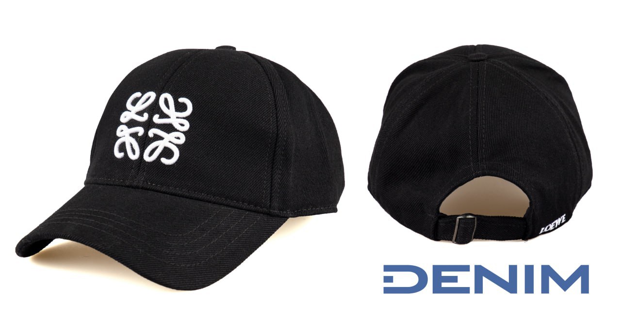 Loewe - Şapka Siyah Cap Beyaz Logo