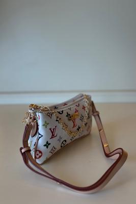 LV. - Liv Pochette Beyaz Renkli Logo