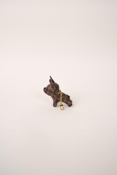 LV. - Monogram Dog Keychain Kahverengi Dama